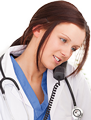 Telephone (Phone-In) Dictation image of doctor calling on phone
