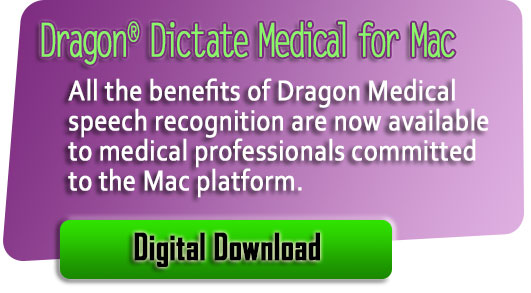 Dragon for Mac Medical version 5 digital download banner