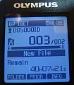 Olympus DS-5500 screen