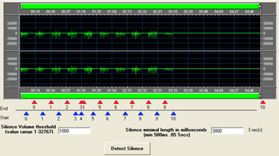 Start-Stop DTS Conference Recording & Transcription System's ability to split the Recording Transcriptionist Automatic Segmentation