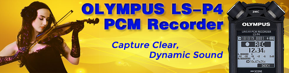 Olympus LS-P4 and violinist recording performance