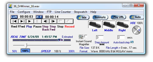 Start-Stop Transcriber for Superflow Recorder Main Screen